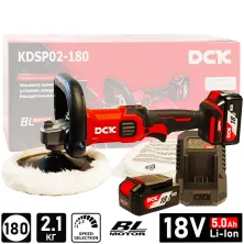 Полирователь DCK KDSP02-180 (2*5.0 Ah, carton)