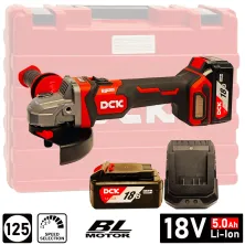 Углошлифмашина 125мм DCK KDSM04-125 (2*5.0 Ah, case)