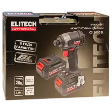 Винтоверт ELITECH HD CS 2003SL (2*4.0Ah, case) -E2201.055.02