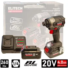 Винтоверт ELITECH HD CS 2003SL (2*4.0Ah, case) -E2201.055.02