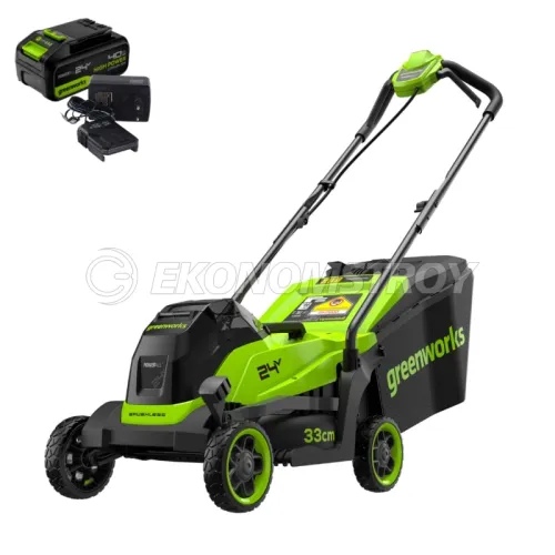 Газонокосилка аккумуляторная Greenworks GD24LM331 (24V, solo, carton)