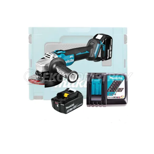 Углошлифмашина 125мм MAKITA DGA 504 RTJ (2*5.0 Ah, DC 18 RC)