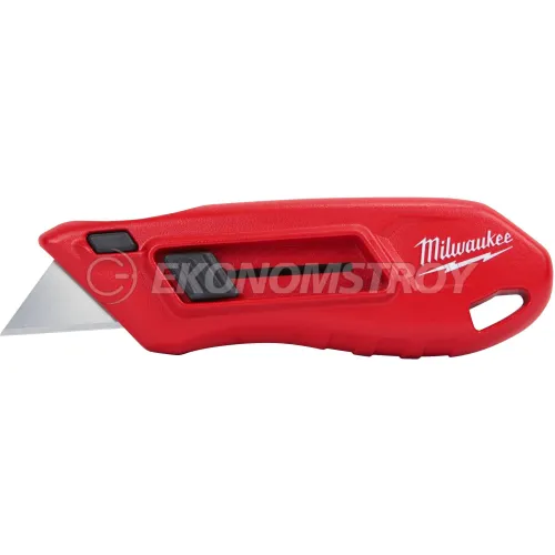 Milwaukee Нож выдвижной Milwaukee 4932492379 (цельнометаллический корпус с резиновым покрытием, втроенное хранилище для 5 лезвий, смена лезвий без инструментов)