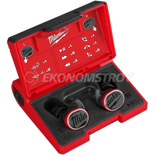Milwaukee Наушники с шумоподавлением Milwaukee L4 RLEPB-301 (4933478750) (возможность совершения телефонных звонков, Bluetooth 5.1, для использования на рабочем