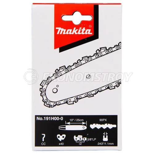 Цепь MAKITA 25 см к пиле DUC254Z / DUC256Z / UC002G (3/8 / 1,1 мм / 40 зв) 191H00-0