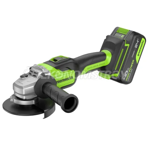 Углошлифмашина 125мм Greenworks GD24AG (1*4.0 Ah, carton)