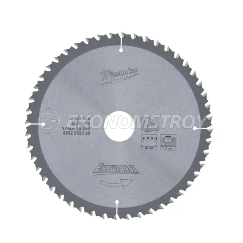 Пильный диск Milwaukee 184x2.1x30 40T PTFE ATB for Wood