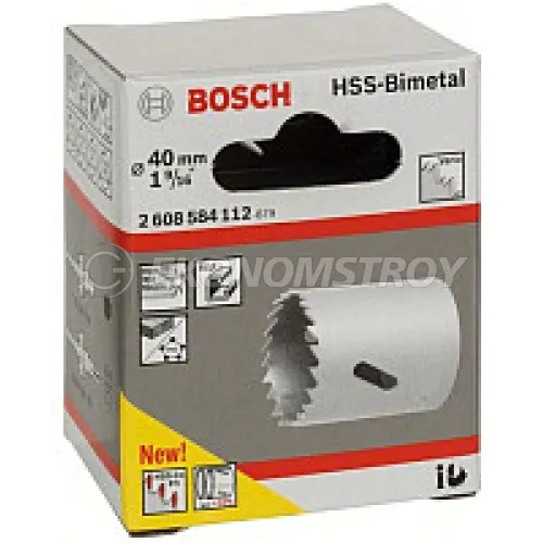 Биметаллическая коронка BOSCH STANDARD 40 ММ