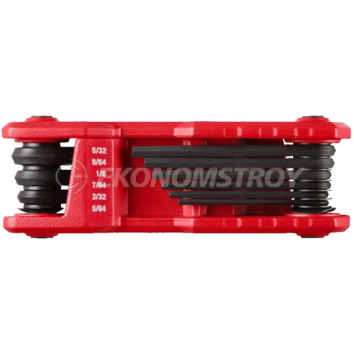 Milwaukee Набор шестигранных ключей Milwaukee 4932493614 5/64"-1/4" (9 ключей, высококонтрастные обозначения размеров, металлический корпус)