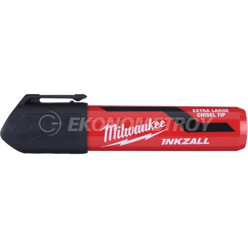 Milwaukee Маркер Milwaukee Inkzall XL Черный 1шт (4932471559) (для стройплощадки, для работы по бетону, дереву, металлу, фанере, пластику, можно использовать на