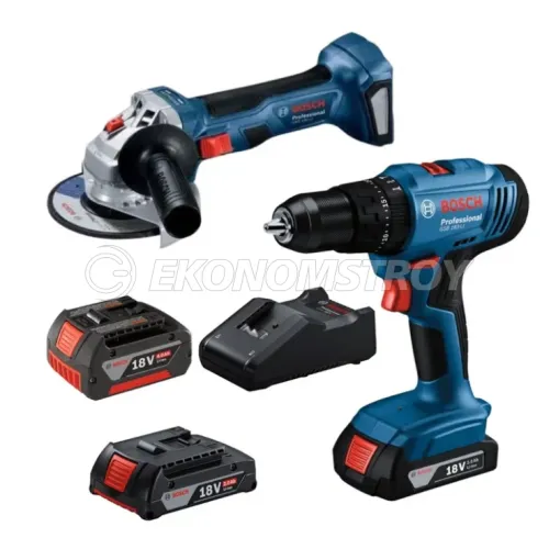 Набор аккумуляторных инструментов BOSCH GSB 183-LI + GWS 18V-8 (1*2,0 Ah, 1*5,0 Ah, case)