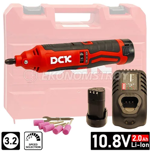 Шлифмашина прямая DCK KDSJ10 гравер (2*2Ah, case)