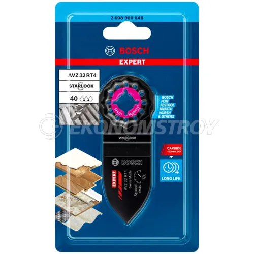 BOSCH Шлифпластина AVZ 32 RT4 EXPERT (шлифование дерева / P40) BOSCH (2608900040)