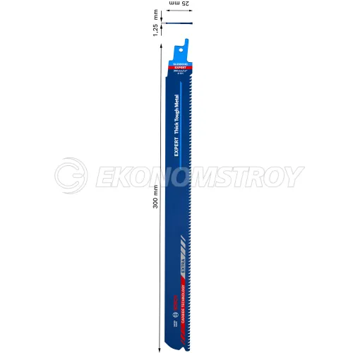 Пилка сабельная BOSCH Пильное полотно S1255CHC EXPERT Thick Tough Metal