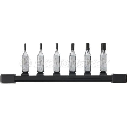 Milwaukee Насадки торцевые Milwaukee 1/4" Hex 6 шт (4932480566) (шестигранные, метрические, размер: 2мм, 2,5мм, 3мм, 4мм, 5мм, 6мм, направляющая для хранения)