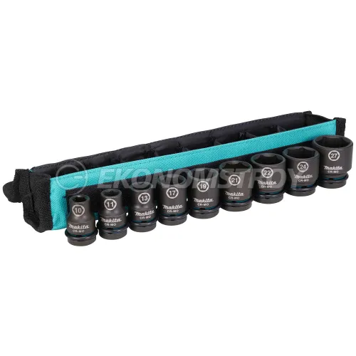 MAKITA Набор ударных головок Impact Black 10-27 мм 1/2" (9 шт) MAKITA (E-16617)