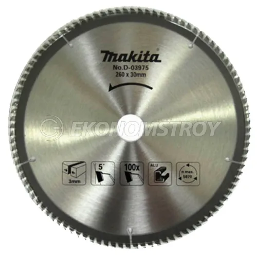 Пильный диск MAKITA для алюминия 260x30x1.8x100T