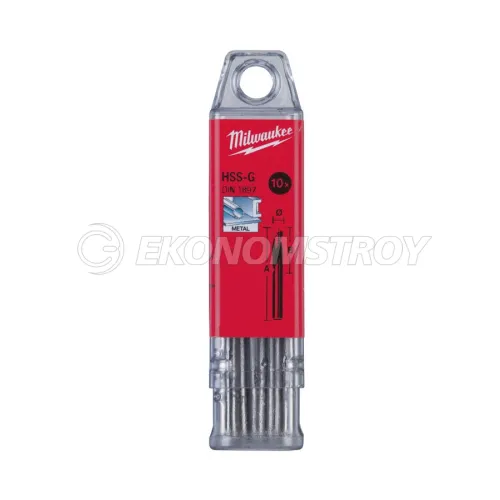 Milwaukee Сверло по металлу HSS-G DIN1897 5,0 (10 шт.)
