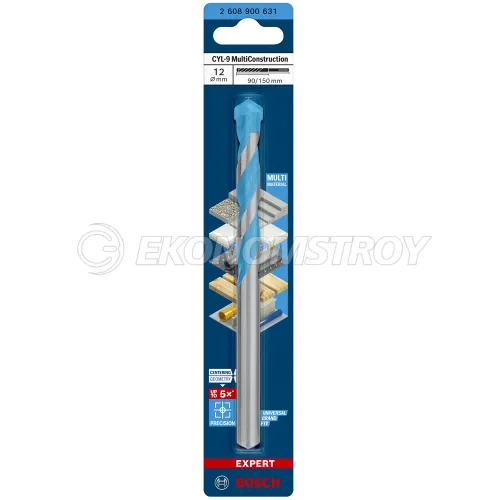 BOSCH Сверло универсальное 12x90x150 мм EXPERT CYL-9 MultiConstruction BOSCH (2608900631)