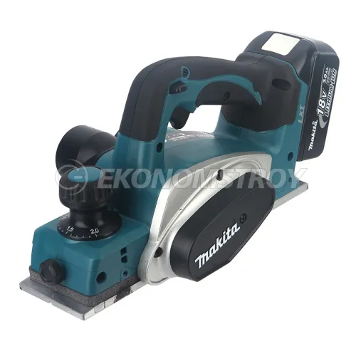 MAKITA DKP180RFE Рубанок аккум. LXT 18В, точн. 0,1мм, макс. глуб. 2мм, ширина 82мм (2х3.0Ач, з/у), , шт