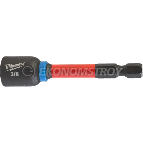 Milwaukee Насадка магнитная торцевая Milwaukee Shockwave 1/4" Hex-3/8"x65мм (4932492440) (магнитный наконечник, подходит для применений с высоким крутящим момен