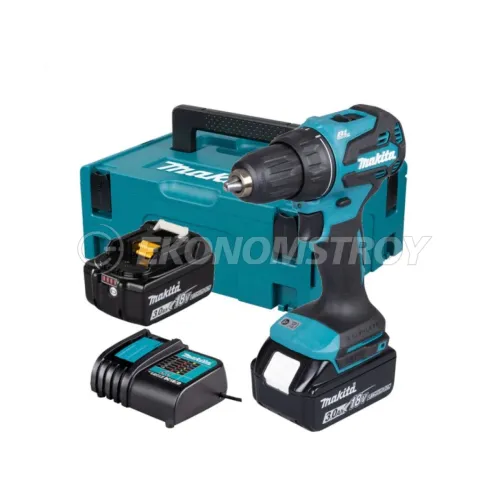 Дрель-шуруповерт аккумуляторный MAKITA DDF 490 SFJ (2*3.0 Ah, MAKPAC-2)