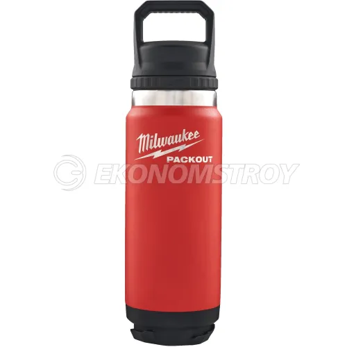 Milwaukee Термос Milwaukee PackOut (4932493465) (710 мл, вакуумная изоляция, двойные стенки, нержавеющая сталь, цвет красный)
