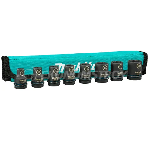 MAKITA Набор ударных головок Impact Black 8-21 мм 1/2" (8 шт) MAKITA (E-16601)