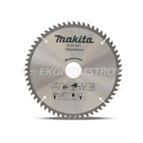 Пильный диск MAKITA D-81321 185х30 мм 60 зуб.универсальный
