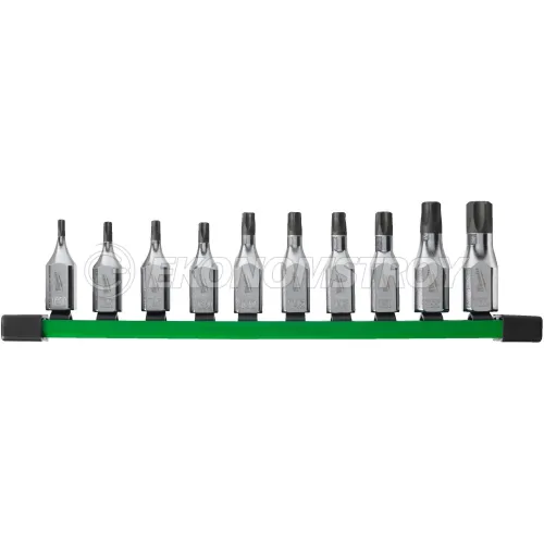 Milwaukee Насадки торцевые Milwaukee 3/8" Torx 10шт (4932480564) (размер: Т20, Т25, Т27, Т30, Т40, Т45, Т47, Т50, Т55, Т60, направляющая для хранения)