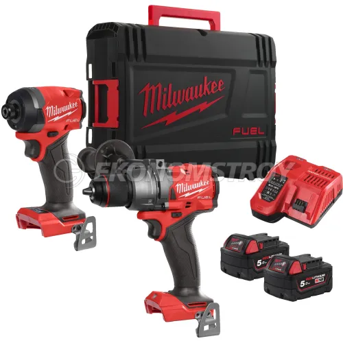 Набор инструмента Milwaukee инструментов Milwaukee M18 FPP2A3-502X (4933480873) (включает в себя: дрель-шуруповерт M18 FPD3-0X, винтоверт M18 FID3-0X, напряжение аккумулято