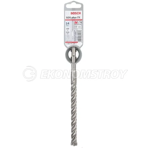 Сверло SDS-Plus BOSCH SDS Plus-7X 14x150x215мм -бур по арм.бетону