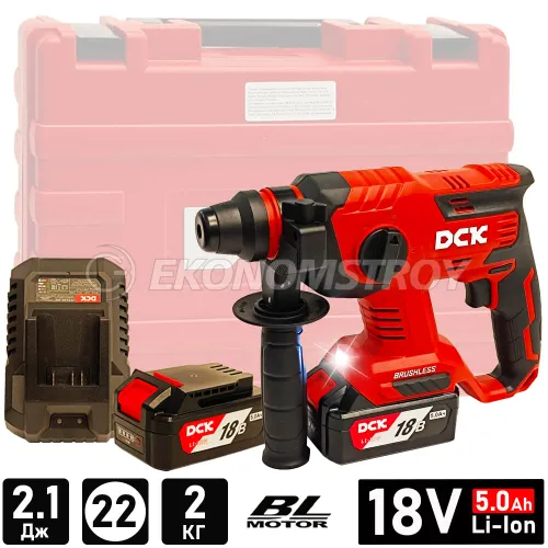 Перфоратор SDS-plus DCK KDZC22 (2*5,0 Ah, case)