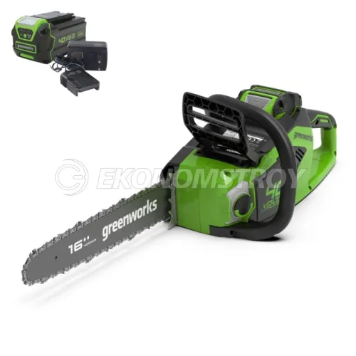 Цепная пила аккумуляторная Greenworks 40V GD40CS18 (с 1хАКБ 5Ач и ЗУ) 40 см