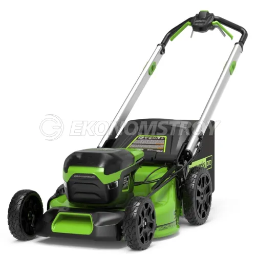 Газонокосилка аккумуляторная Greenworks GD60LM51SP (60V; 2хАКБ 5Ач и ЗУ 10А*2)