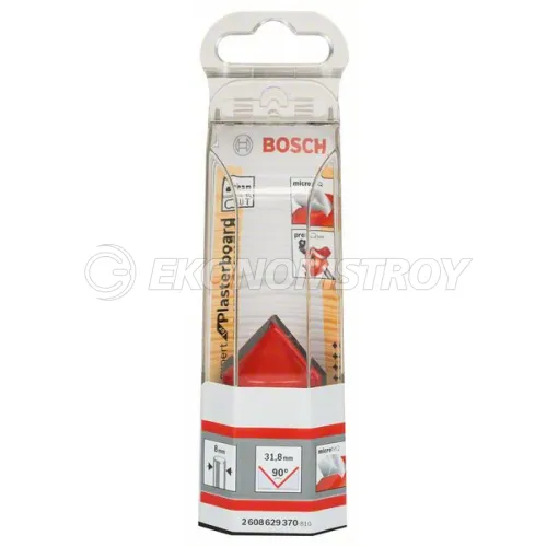 Фреза BOSCH V-образная Expert 90° D31.8х19х51 / хв 8 мм (по гипсокартону)