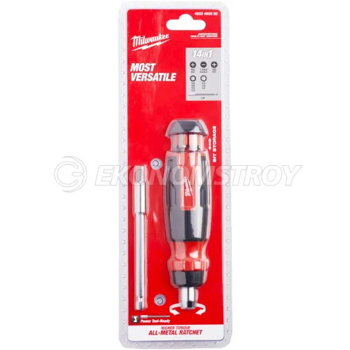 Отвертка Milwaukee с трещеткой 14 in 1 -PH/PZ/TX/HEX/SL