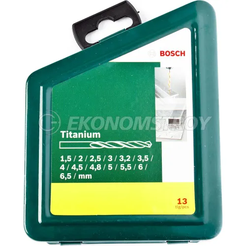 Сверло по металлу BOSCH ТИТАН 13 шт.
