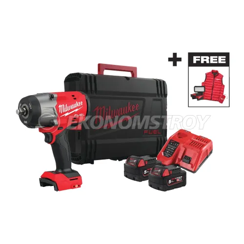 Гайковерт Milwaukee M18 FHIWF2F12MC-502X (2*5.0 Ah, case, PROMO with Jacket)