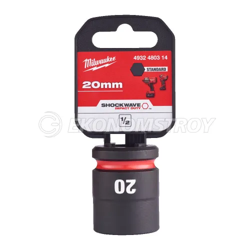 Головка торцевая Milwaukee SHOCKWAVE™ 1/2", 20 мм