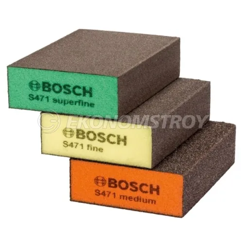 Шлифгубки BOSCH Набор губок 69x97x26мм,M/F/SF,B.f. Flat