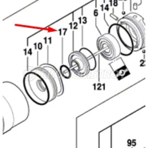 Запасная часть BOSCH Кольцо уплотнительное к 550 WATT-SERIE BOSCH (2600210004)
