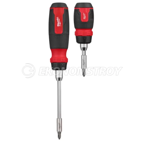 Отвертка Milwaukee Отвертки Milwaukee 4932492811 2шт (универсальные, для работ с винтами и крепежными элементами, с трещоткой в наборе, 14 в 1, компактная 8 в 1)