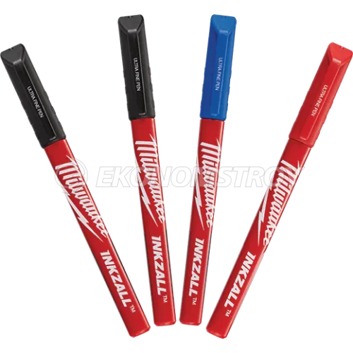 Milwaukee Ручки INKZALL Fine Tip Цветные (4 шт.)