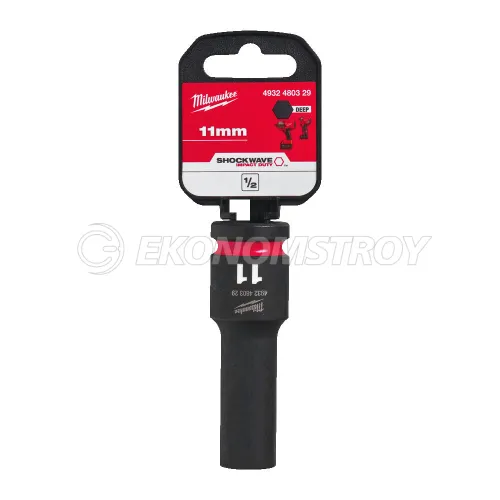 Головка торцевая Milwaukee SHOCKWAVE™ 1/2", 11 мм, удлиненная (замена для 4932352849)