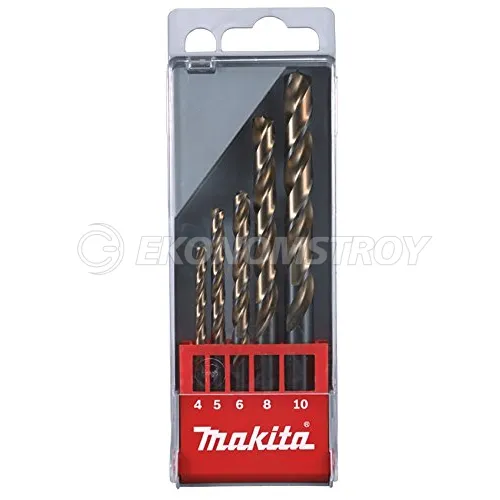 Сверло по металлу MAKITA Набор сверл по ц/х 5 шт. (4,5,6,8,10 mm) M-force