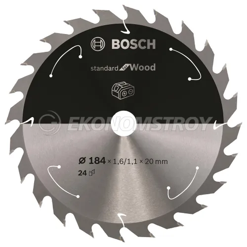 BOSCH Пильный диск 184x1,6х20 мм Z24 PRO Standard for Wood BOSCH (2608837702)