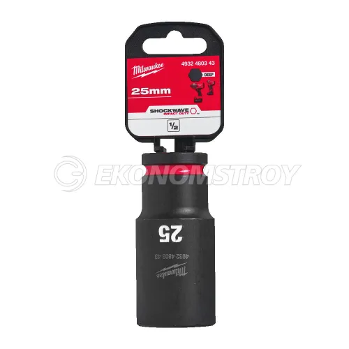 Головка торцевая Milwaukee SHOCKWAVE™ 1/2", 25 мм, удлиненная