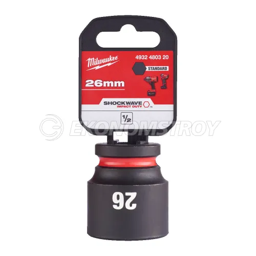 Головка торцевая Milwaukee SHOCKWAVE™ 1/2", 26 мм