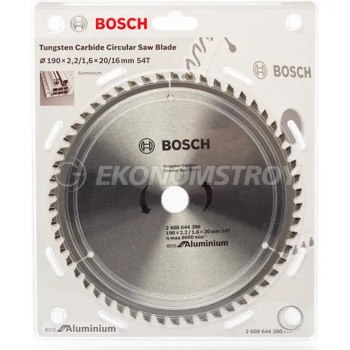Пильный диск BOSCH ECO ALU/Multi 190x20/16-54T